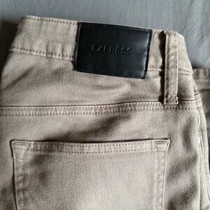 Express Men's Skinny Brown Hyper Stretch Jeans 31x30
